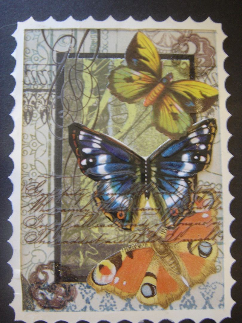 Artfully Musing Butterfly Postage Stamps ATCs